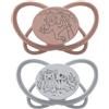 nip - Butterfly | 5 - 18 mesi | Ciuccio neonato adatto all'allattamento e permeabile all'aria per bambini. Ciuccio sostenibile con tettarella in silicone morbido, con scatola per ciuccio, 2 pezzi,