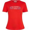 Tommy Hilfiger T-shirt Maniche Corte Donna Slim Fit, Rosso (Fierce Red), XXXL