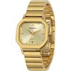 BERNY Orologio d'oro Orologio Classico Quadrato da Uomo 3ATM Impermeabile Orologi Analogici al Quarzo Orologi in Acciaio Inossidabile Cinturino Orologi Casual