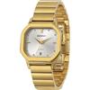 BERNY Orologio d'oro Orologio Classico Quadrato da Uomo 3ATM Impermeabile Orologi Analogici al Quarzo Orologi in Acciaio Inossidabile Cinturino Orologi Casual