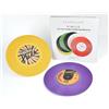 Munus International Foodesign Vinile, Set di due sottopentole, Giallo e viola