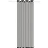 HOMEbasics 53300 - Tenda con occhielli Dolly, trasparente, con 8 occhielli in metallo, semplice e bella, 225 x 140 cm, colore: Grigio