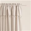 ROOM99 Astoria - Tenda con nastro arricciato, 140 x 280 cm, larghezza x altezza, semitrasparente, decorazione moderna, per soggiorno, camera da letto, colore crema chiaro, 1 pezzo