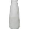 DRW Vaso da Pavimento in Ceramica Bianco e Crema Sabbia 19 x 19 x 50 cm, 19x19x50 cm