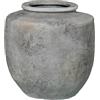 DRW Vaso da tavolo in ceramica in bianco rustico 17x17x14 cm
