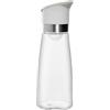 DRW Oliera in vetro da 320 ml con dispenser in PP in bianco 5,5 x 7 x 21 cm