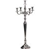 Lifestyle & More Candelabro a 5 rami argentato Altezza candelabro 100 cm