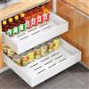 SAYZH Cassetto Telescopico, Ripiani per Cassetti Estraibili per Armadio da Cucina, Cassetto Scorrevole Estensibile Estraibile, Senza Bisogno di Trapano e Chiodi (Bianco, 40 CM L x 43 CM P x 9 CM A)