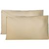 FARFALLAROSSA Coppia di Federe 100% Puro Cotone 40x80 CM, Set di 2 Tessuti per Cuscino Letto Made in Italy, Chiusura a Busta, Tinta Unita, Misura Standard - Beige