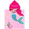 Rayson Asciugamano Bambini Bambino Microfibra Telo Bambini Poncho Bagno Asciugamano Mantello Spiaggia per Ragazze Ragazzi(Sirena)
