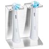 YYBO Porta Testine Spazzolino Elettrico, YYBO Porta Spazzolini Elettrici, Porta Spazzolino Elettrico da Muro, Portaspazzolini da Bagno Portaspazzolino Elettrico (Argento, Piccolo)