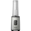 Philips Domestic Appliances Philips To-Go HR2600/80 - Mini frullatore (350 W, 28.000 giri/min., capacità 0,7 l, borraccia lavabile in lavastoviglie), colore: Argento