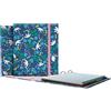 Grafoplás | Carpesano 4 anelli a4 | Carpebook Elena Corredoira Garden | Include ricambio a quadretti 5 x 5 bordo colore 90 g | Separatori | Busta trasparente | dorso curvo ergonomico