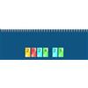 BRUNNEN Dataline - Quaderno orizzontale modello 771 (2025), 1 pagina = 1 settimana, 297 × 105 mm, 96 pagine, copertina in cartone, blu