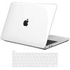 TECOOL Cover compatibile con MacBook Pro 16 Pollici 2020 2019 (A2141) con Touch Bar, Custodia Rigida Protettiva Sottile in Plastica e Copritastiera UE, Superficie Lucida Trasparente