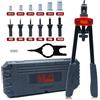 CCLIFE Rivettatrice Professionale con 240 Dadi per Rivetti M3 M4 M5 M6 M8 M10, Doppia Impugnatura Ergonomica, Set Completo