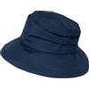 Comhats - Cappello da pioggia pieghevole, da donna, impermeabile, con sottogola, SPF 50+, 00737_nero/blu, M