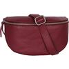 AMBRA Moda AmbraModa GLX1 - Marsupio unisex piccolo in vera pelle, bordeaux, m, Marsupio, marsupio a tracolla,