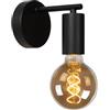 Lucide 21221/01/30 Lampada da Parete, Metallo, 60 W, Nero