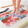 MACUNIN Tappetino da doccia antiscivolo 60 x 80 cm: tappetino da bagno morbido e confortevole con fori di scarico, in PVC Luffa massaggio, tappetino antiscivolo per la doccia, per anziani