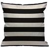 HGOD DESIGNS Federa per cuscino a righe bianche e nere, decorazione per la casa, per uomo/donna, soggiorno, camera da letto, divano, sedia, 45,7 x 45,7 cm