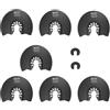 BBYPP 7 Pezzi Lame Oscillanti Semicerchio, Diametro 88mm Semicerchio Multiutensile Lame Utensile Universali a Sgancio Rapido, Per Legno Plastica PVC