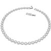 SWAROVSKI COLLANA UNA ANGELIC TENNIS PLACCATO RODIO, M - 38 CM