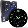 Boooh.it COSMIC GLOW WALL WATCH : OROLOGIO DA PARETE CON DECORAZIONI E NUMERI FLUORESCENTI SPAZIALI