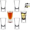 sinzau Bicchieri da liquore 30 ml, 6 pezzi, per brandy, whisky, tequila, gin, vodka