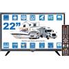 ELISALADYSTORE TELEVISIONE 22 POLLICI FULL HD TV 12V 220V CON DIGITALE TERRESTRE E SAT USB