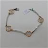 FANAMO BRACCIALE DA DONNA A MAGLIA IN ORO BIANCO E ROSA 18KT 750 6,1 GRAMMI (1079)