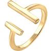 Elli Anello Donna Barra Minima in Argento Sterling 925 , Oro (Gold)