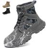 COOU Scarpe Antinfortunistiche Uomo Donna Alte Scarpe da Lavoro Leggere e Comode Scarpe Sicurezza con Punta in Acciaio Traspiranti 151/Nero42