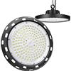 RIGIDON 1 Pezzi 100W UFO lampadario plafoniere, 10000LM 6000K faretto led interni, IP65 impermeabile proiettore led, lampada magazzino, bianco freddo illuminazione per industriale, officine, garage