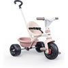 Smoby - Triciclo Be Fun Rosa, 7600740335, evolutivo, con struttura in metallo, asta parentale removibile, 15 mesi