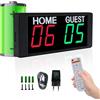 GAN XIN Tabellone Segnapunti Sportivo Portatile LED Tabellone Segnapunti Elettronico Digitale con Telecomando per Pallavolo Baseball Tennis Sport al Coperto