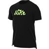 Nike Men's Top Dri-Fit UV Miler Studio '72, Black/Lime Blast, FB7946-010, S