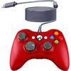 OSTENT Controller USB cablato Gamepad Joystick per Microsoft Xbox 360 Console Windows PC Laptop Computer Video Game Colore Rosso