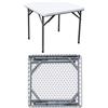 WEBMARKETPOINT Tavolo Catering Quadrato 87X87X74Cm Pieghevole In Polietilene Hdpe