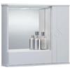 LIBEROSHOPPING.eu - LA TUA CASA IN UN CLICK Specchiera mobile contenitore da bagno GIOVE bianco lucido con 1 ante 1 vano contenitore e luce LED (70, Senza Specchio)