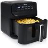 Tristar Friggitrice ad Aria Digitale - 6,2 L - 1,5 kg di Patatine Fritte - con Finestra di Visualizzazione - Nero - FR-9037