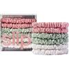 SLIP Set di elastici per capelli Slip in 100% seta di gelso - Scrunchies delicati contro la rottura dei capelli, 6 elastici di colori diversi