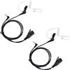 COODIO 2 x Radio Cuffia 1-Pin Microfono con Auricolare [Tubo Acustico] Headset la Sicurezza e Bodyguard per Motorola TLKR Ricetrasmittente PMR