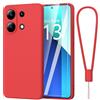 Fyriswho Cover per Xiaomi Redmi Note 13 4G Custodia + 1 Vetro Temperato, Sottile Morbida Silicone TPU Resistente Ai Graffi Protettiva Case Cover con Xiaomi Redmi Note 13 4G (6.67) - Rosso