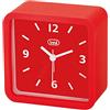 Trevi SL 3820 Sveglia con Grande Quadrante, Finitura Gommata e Cover Silicone Antiurto, Movimento Silenzioso Sweep, Appendibile a Parete, Rosso