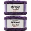 Bernat Blanket Ombre Melanzana Ombre Filato - 2 confezioni da 300 g/10,5 oz - Poliestere - 6 Super Bulky - 200 metri - per lavori a maglia, uncinetto e artigianato, filato di ciniglia grosso