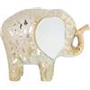 DRW Figura di un elefante in ceramica in oro e bianco 8x17x13 cm