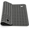 Tatkraft Detail - Tappetino Bagno Antiscivolo - 60x60cm - Antimuffa - Grande Tappeto Doccia e Vasca con 134 Ventose - Senza BPA - 100% Sicurezza e Comfort - Facile da Curare - Nero - Fatto in Italia