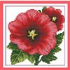 OWN4B - Kit per punto croce stampato con motivo floreale Tropaeolum Majus, 11 ct, 22 x 22 cm, kit per ricamo fai da te (Tropaeolum Majus)