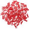 VORCOOL 100 pezzi Mini mollette in legno naturale, mollette da bucato, per fai-da-te, artigianato, decorazione, Legno, Colore: rosso, 2,5 x 0,3 cm.